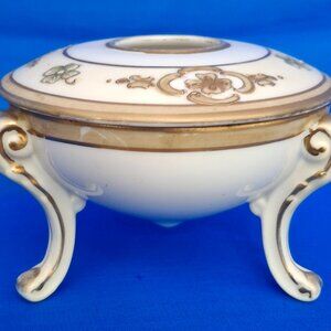 Vintage Nippon #175 Christmas Ball Porcelain Hair Receiver